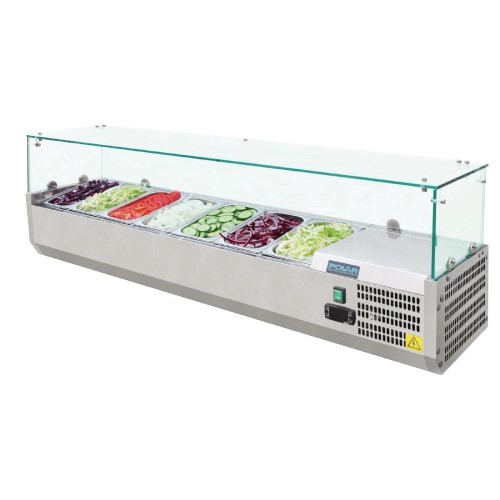 Polar Refrigerated Countertop Servery Prep Unit 7x 1/4GN G609