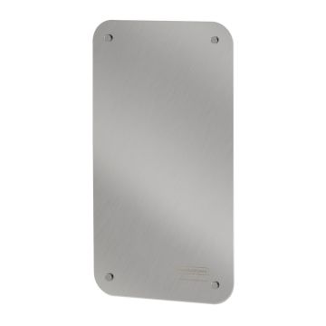 Hand Dryer Splash Back Panel Brushed Chrome 1120
