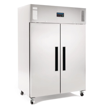 Polar Double Door Freezer Stainless Steel 1200Ltr G595
