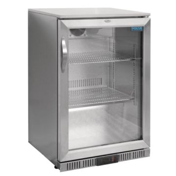 Polar Back Bar Cooler with Hinged Door in Stainless Steel 138Ltr GL007