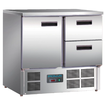 Polar 1 Door / 2 Drawer Counter Fridge 240Ltr