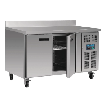 Polar Counter 2 Door Fridge with Upstand 282 Ltr DL914