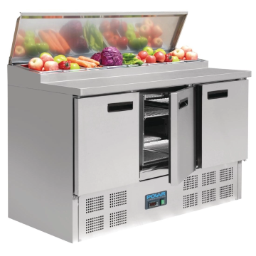Polar Refrigerated Pizza and Salad Prep Counter 390Ltr G605