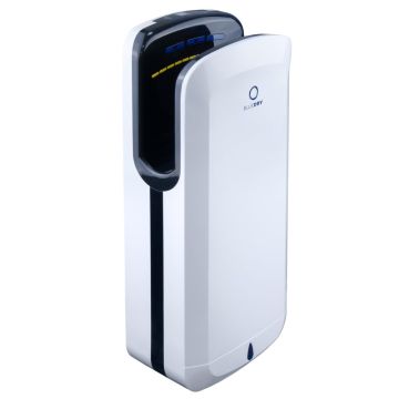 BlueDry Jet Electric Slimline Hand Dryer with Hepa Filter 2KW in White HD-BD1091
