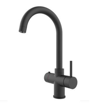 Calmag 3in1 Swan Neck Boiling Water Tap Matt Black DWFK-CALHWT-MB-SWAN