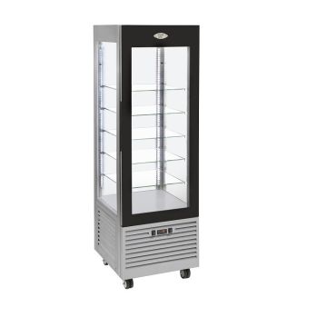 RDN600F Vertical Fixed Frozen Display Cabinet Glass - Stainless Steel