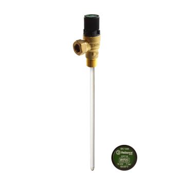 Reliance PTEM540100 7 Bar T&P Relief Valve 15mm x 1/2" 200mm Probe (TPR15) | Genuine Replacement Spare Part