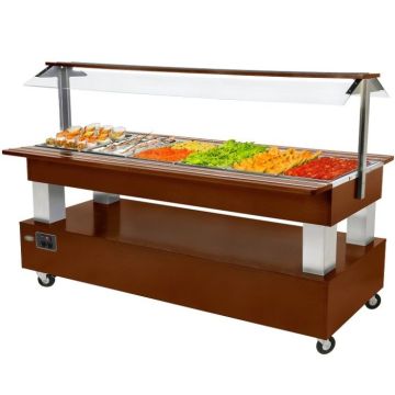 SB60C Dark Oak Hot Buffet Bar