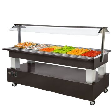 Roller Grill Refrigerated Buffet Bar in Dark Oak SB60F