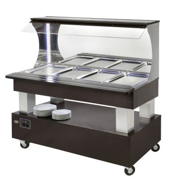 Roller Grill Hot Buffet Bar in Dark Oak SBM40C