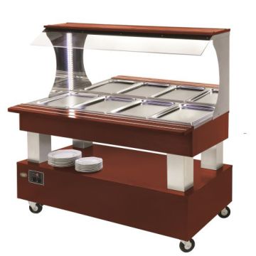Roller Grill Refrigerated Buffet Bar in Mahogany SBM40F
