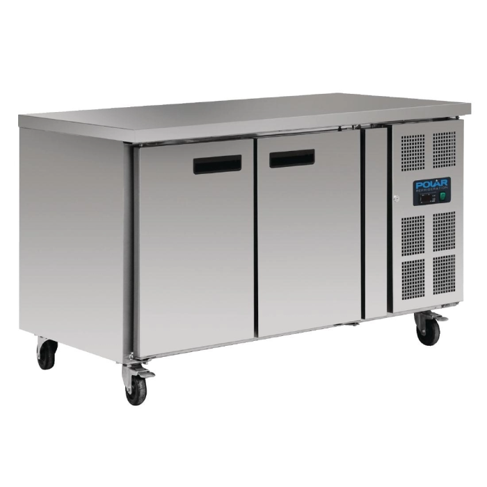 Polar U-Series Double Door Counter Fridge 282Ltr
