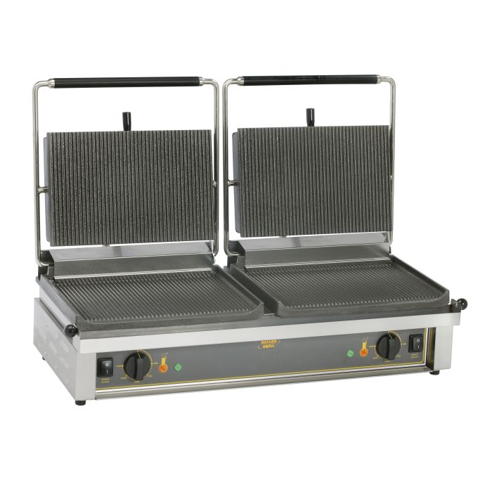 Panini R Double Contact Grill Ribbed Top and Bottom