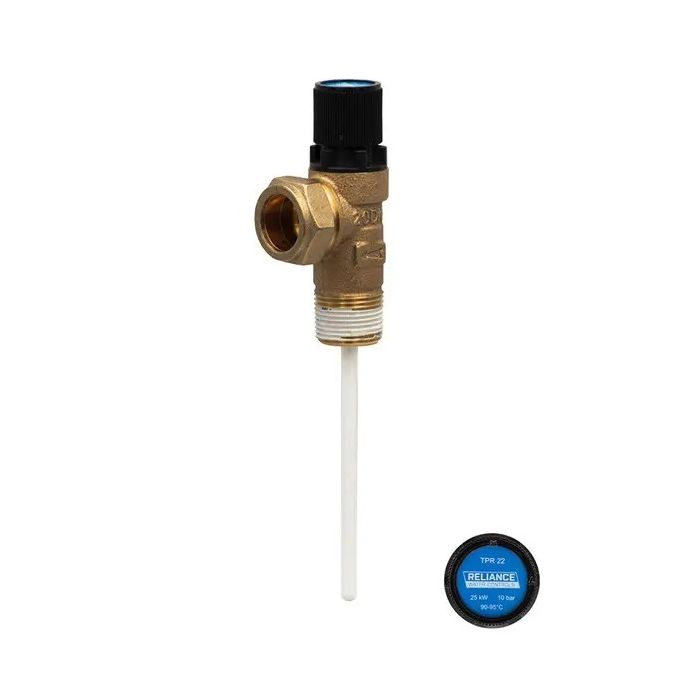Reliance RWC 10 Bar Temperature and Pressure Relief Valve 22mm 34 TRP22 PTEM575210