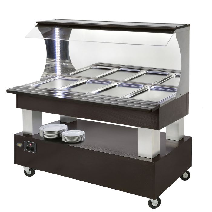 Roller Grill Hot Buffet Bar in Dark Oak SBM40C