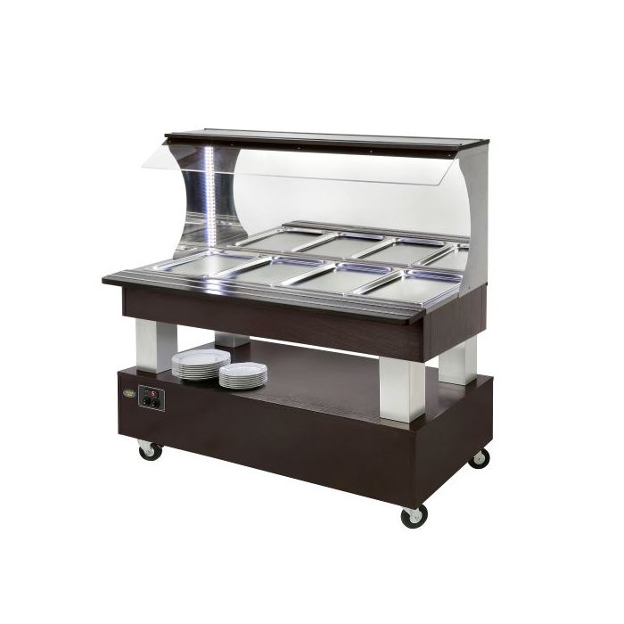 Roller Grill Refrigerated Buffet Bar in Dark Oak SBM40F