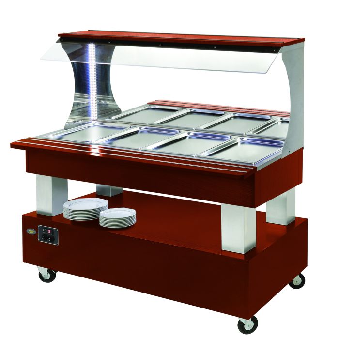 Roller Grill Refrigerated / Heated Buffet Bar in Mahogany SBM40M
