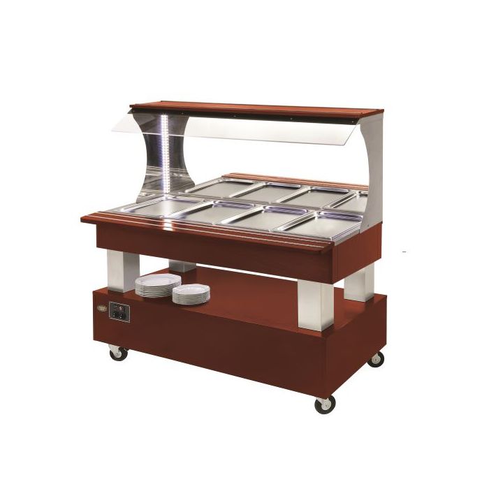 Roller Grill Refrigerated Buffet Bar in Mahogany SBM40F