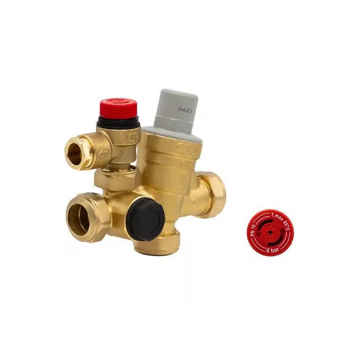 Altecnic F0001021 Caleffi Multibloc 3/6 Bar Nut Style PRV