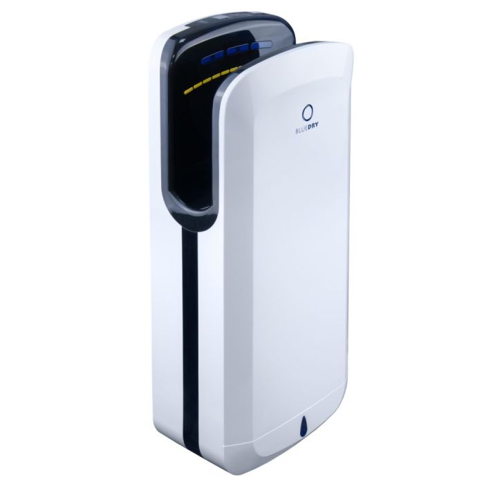 BlueDry Jet Electric Slimline Hand Dryer with Hepa Filter 2KW in White HD-BD1091