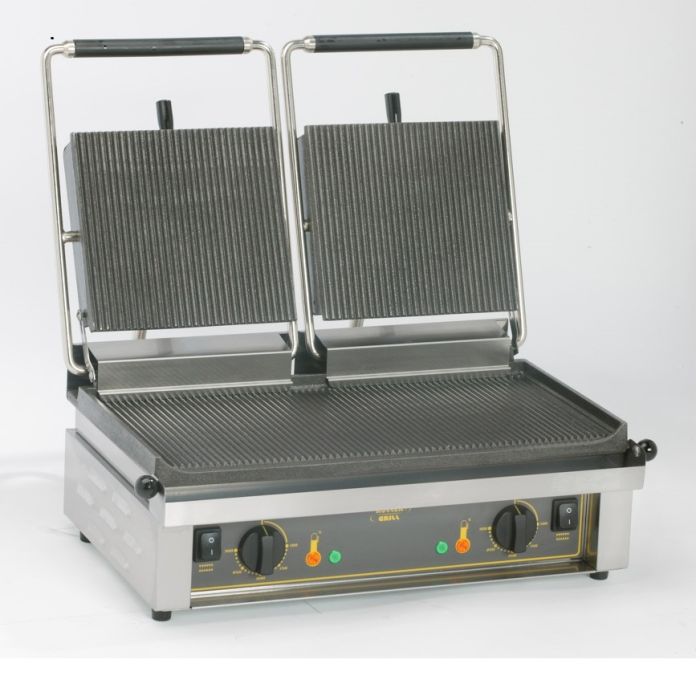 Roller Grill MAJESTIC Twin Contact Grill (R model ribbed top&bottom pictured)