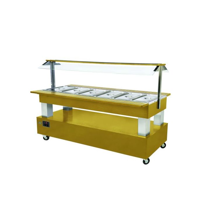 Roller Grill Refrigerated Buffet Bar in Light Oak SB60F
