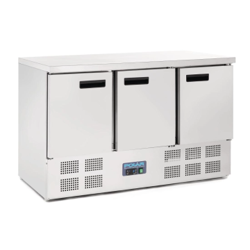 Polar 3 Door Counter Fridge 368Ltr G622