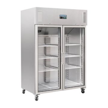 Polar Upright Double Glass Door Gastro Refrigerator 1200Ltr CW198
