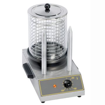 Roller Grill Hot Dog Steamer with 2 baguette spikes CS2E