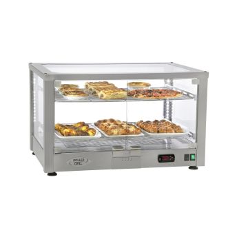 Roller Grill Heated Illuminated Display Cabinet WD780S in Silver WD780SI
