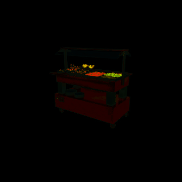 Dark Oak SB60M Heated/Refrigerated Buffet Bar