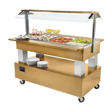 Roller Grill Refrigerated Buffet Bar in Light Oak SB40F