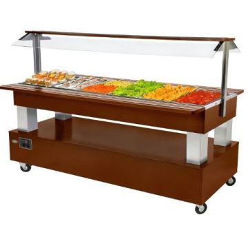 Roller Grill Refrigerated Buffet Bar in Mahogany SB60F