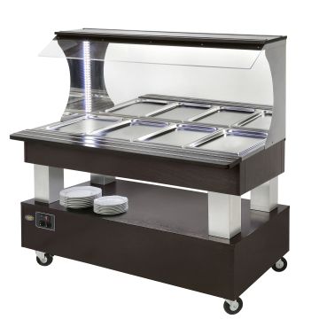 SBM40C Heated Buffet Bar - Wall Sided - Roller Grill