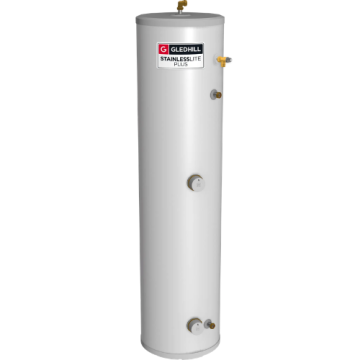 Gledhill StainlessLite Plus Direct Slimline 120L Unvented Cylinder PLUDR120SL