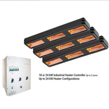 Shadow 3 Zone 18kW Industrial Infrared Heater Solution 903683