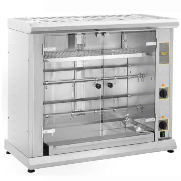 Roller Grill Electric Chicken Rotisserie with Display Shelf RBE80Q