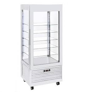 Roller Grill Vertical Fixed Glass Shelf Refrigerated Display Cabinet RD800 in White