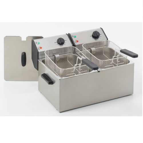 Roller Grill 8L Twin Tank Counter Top Fryer FD80D