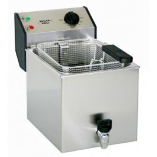 Roller Grill 8L Single Counter Top Fryer with Drain Tap FD80R
