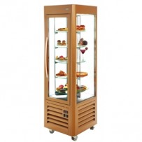 Roller Grill Vertical Fixed Shelf Frozen Display Cabinet RDN60F in Gold