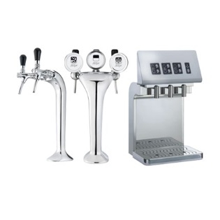Zip HydroChill HC50 under-counter 80ltr chilled & sparkling 2 spout tap with badge HC50T2P80