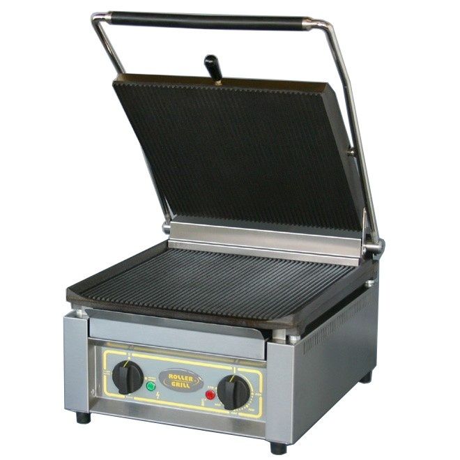 Roller Grill Single Contact Grill PANINI XLE R (Ribbed Base and Ribbed Top)