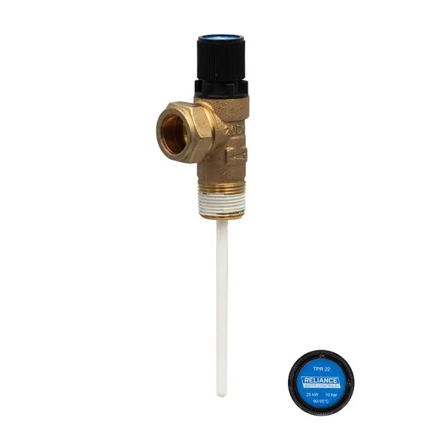 Reliance RWC 10 Bar Temperature and Pressure Relief Valve 22mm 3/4