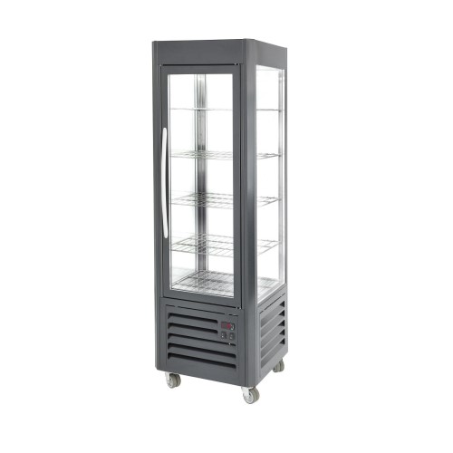 Roller Grill Vertical Fixed Shelf Frozen Display Cabinet RDN60F in Black