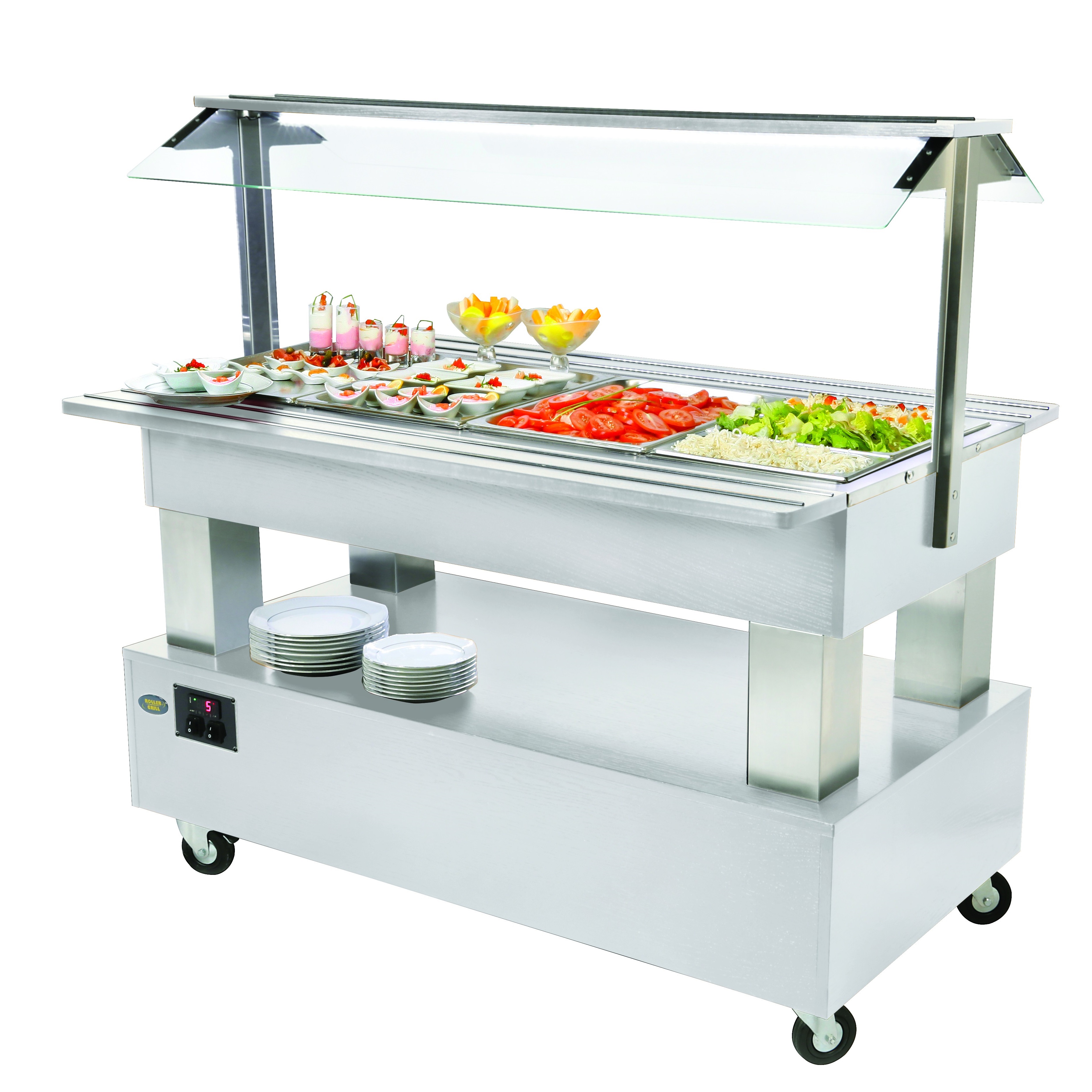 Roller Grill Refrigerated Buffet Bar in White SB40F
