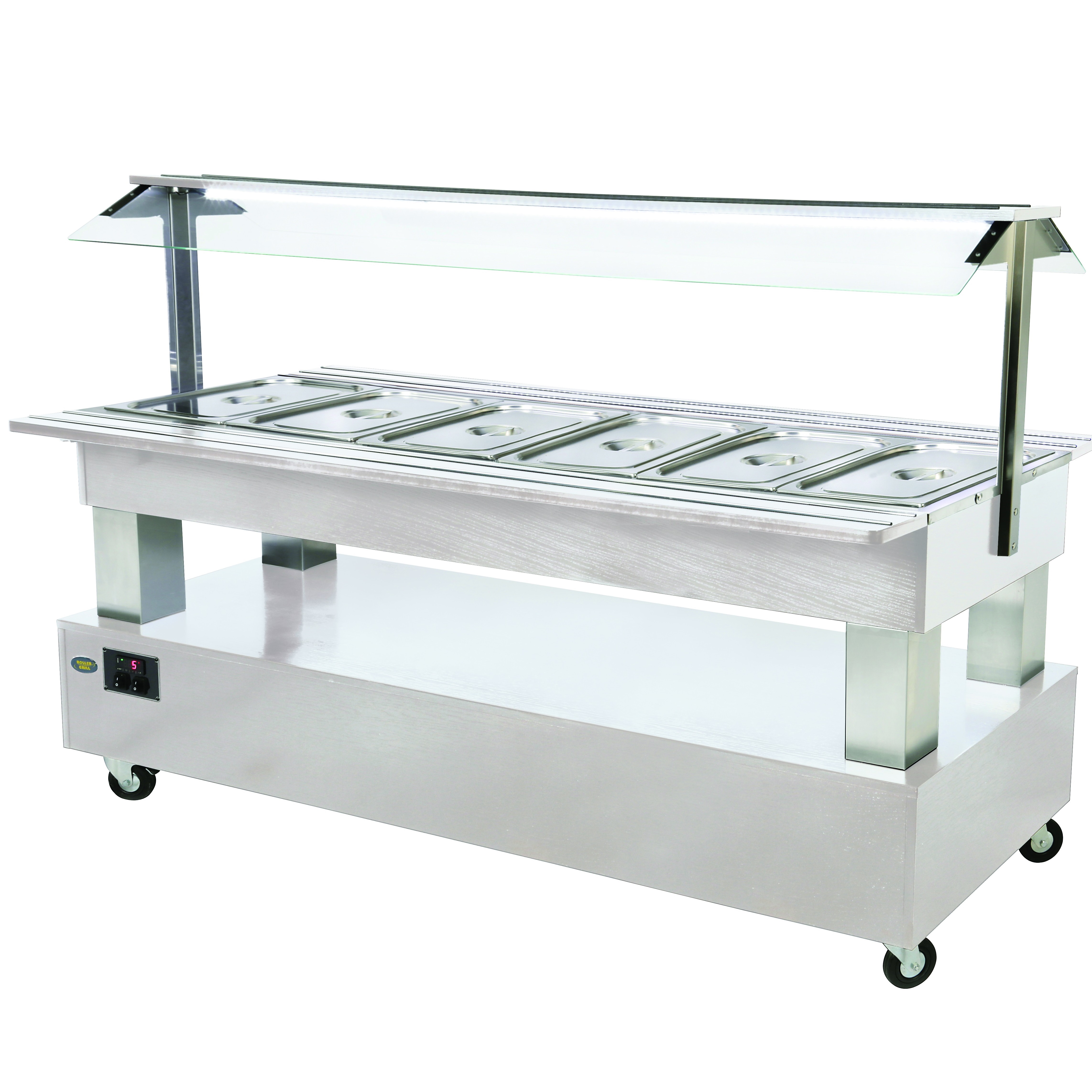 Roller Grill Refrigerated / Heated Buffet Bar in White SB60M