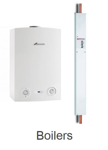 Electric and gas central heating boilers