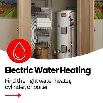 Electric Water Heating. Find the right water heater, cylinder, or boiler with our product finder.